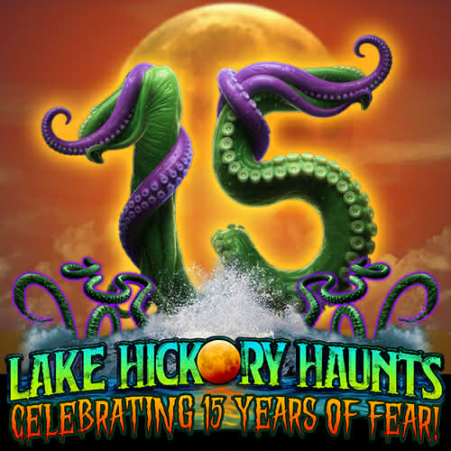 Lake Hickory Haunts 15 Years of Fear Octopus Tentacles Logo Image