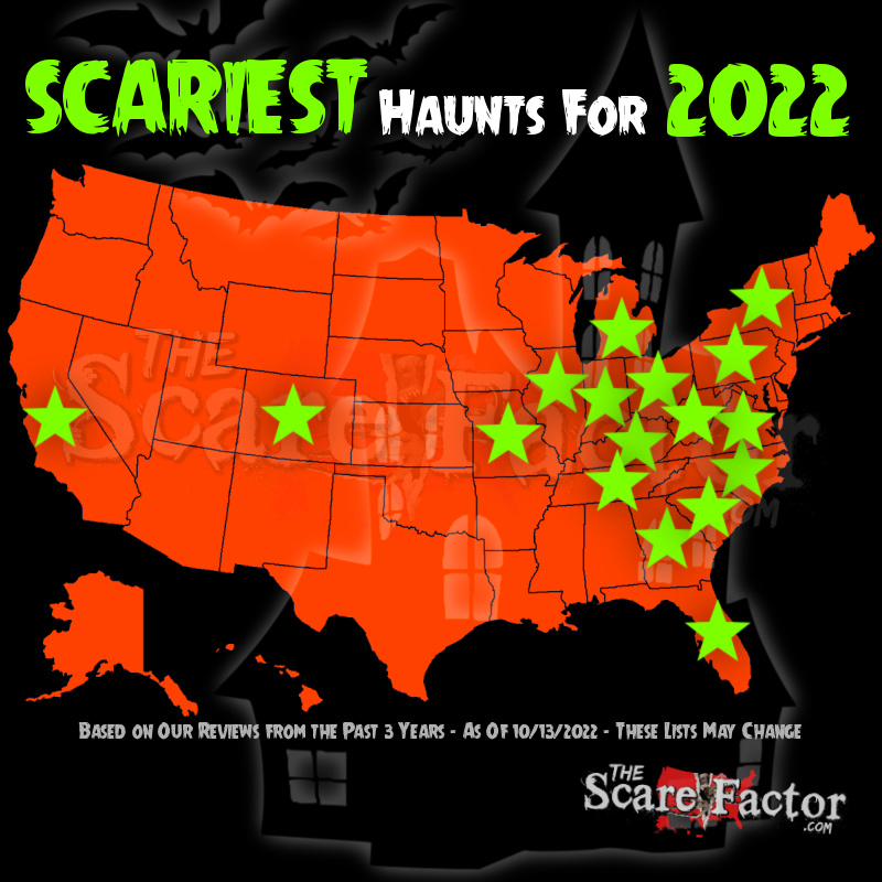 scariest haunted houses map image