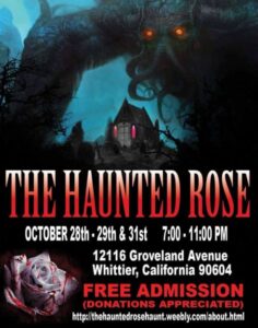 The Haunted Rose 2026 California Home Haunt Dates Times