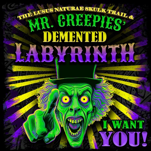 Mr Creepies Demented Labyrinth Ad Banner 500x500