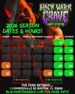 Black Water Grave Haunted Attraction 2026 Dates Times