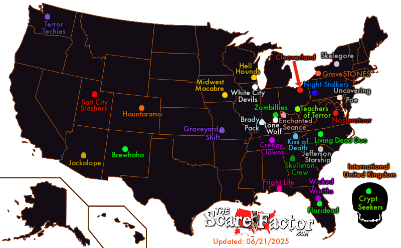 2025 The Scare Factor Haunt Review Team Map Location Map