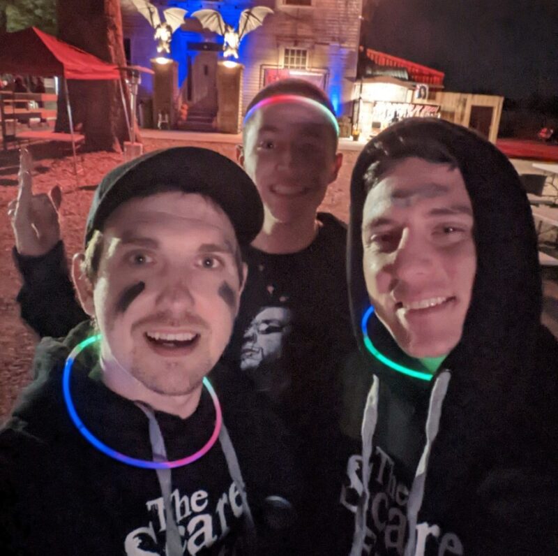 Sam Ethan and Josh with Team Enchanted Seance at Face Your Fears Hotel of Terror