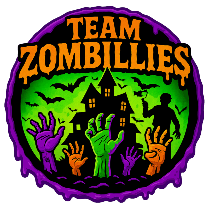 Team Zombillies Dripping Zombie Style Logo