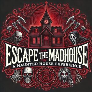 Escape the Madhouse Haunted House Experience Logo