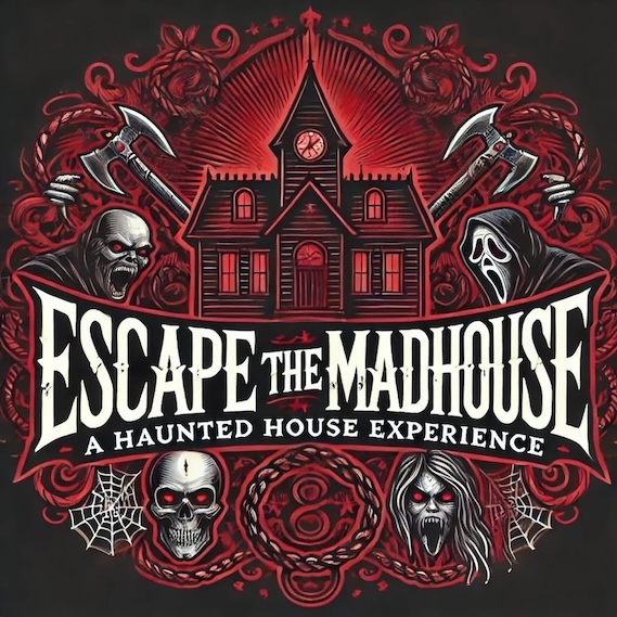 Escape the Madhouse Haunted House Experience Logo
