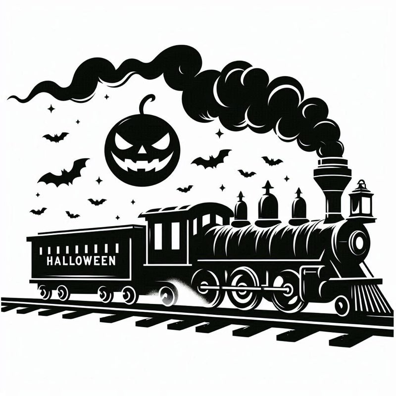 Grand Concourse Railroad Spooky Train and Scary Trail Logo