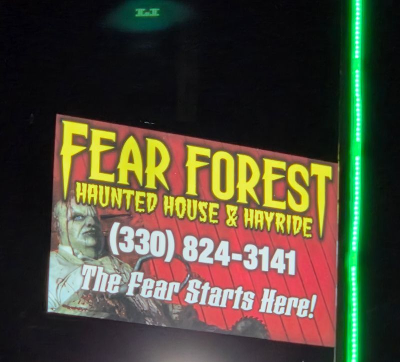 Fear Forest Haunted House and Hayride 2025 - FearForestSign