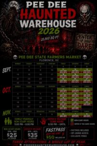 Pee Dee Haunted Warehouse 2026 Dates