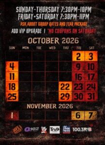 Dates and hours calendar